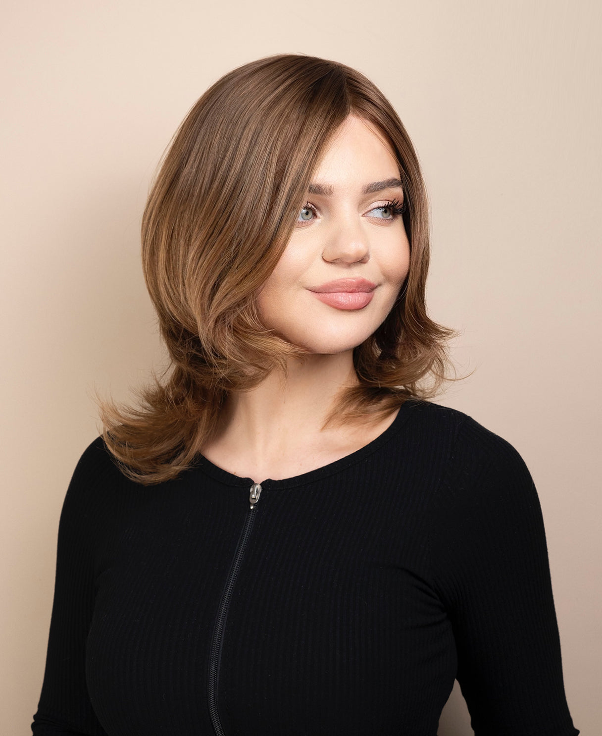 european virgin hair wig - 10" ash brown.