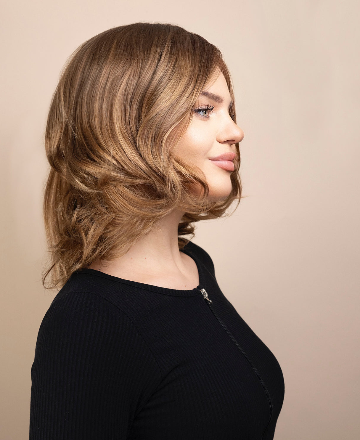 european virgin hair wig - 10" medium blonde.