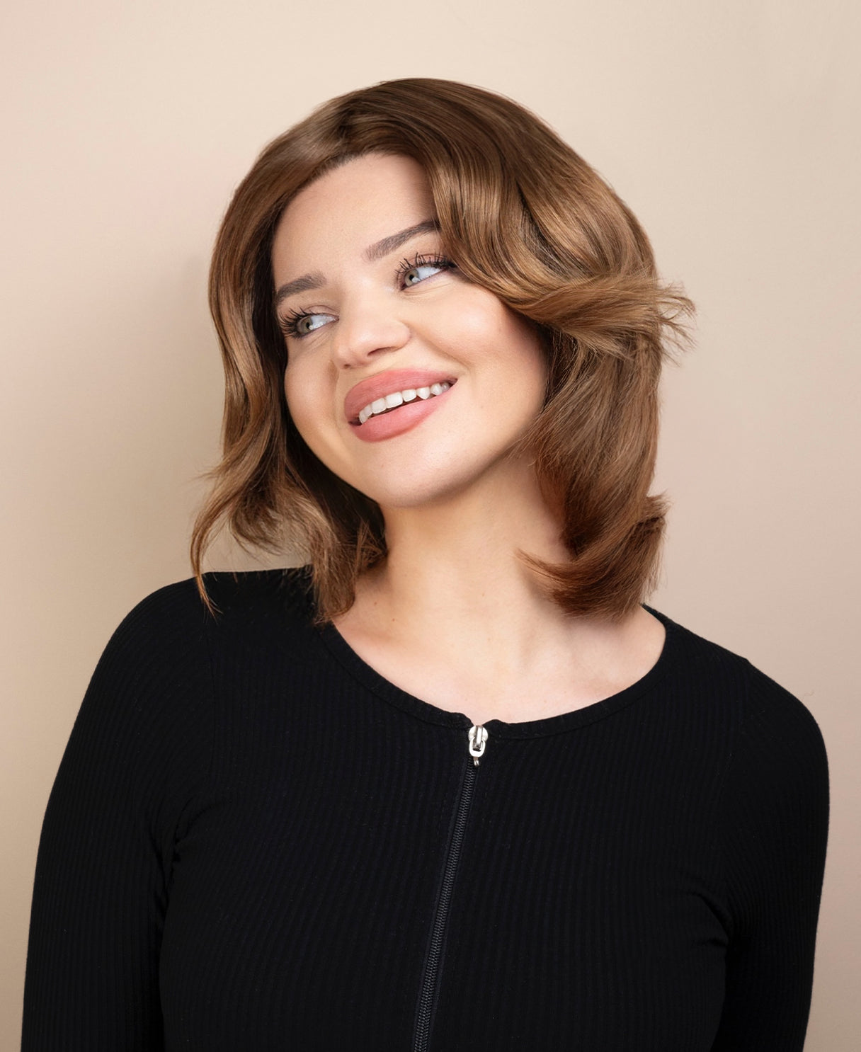 european virgin hair wig - 8" warm blonde.