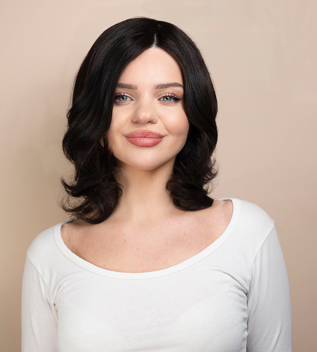 european virgin hair wig - 10" natural black.