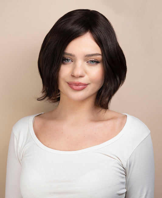 european virgin hair wig - 8" chocolate brown.