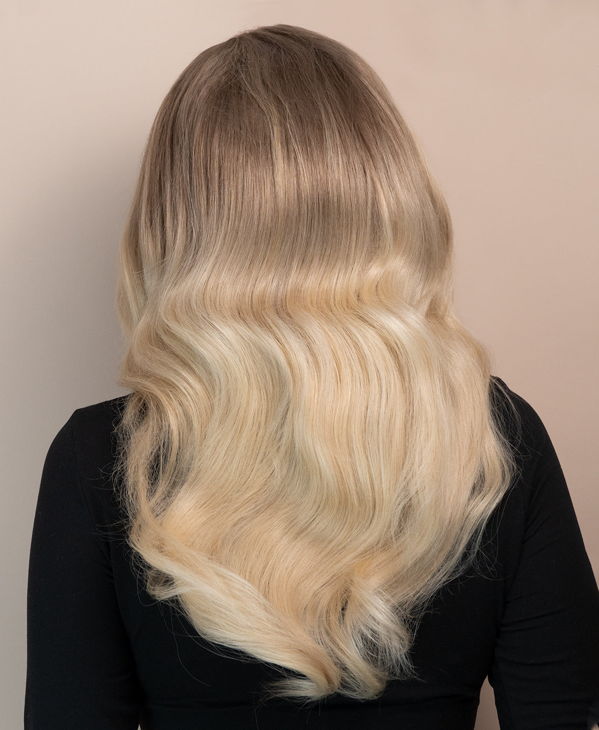 lace front human wig - 20" light blonde balayage.
