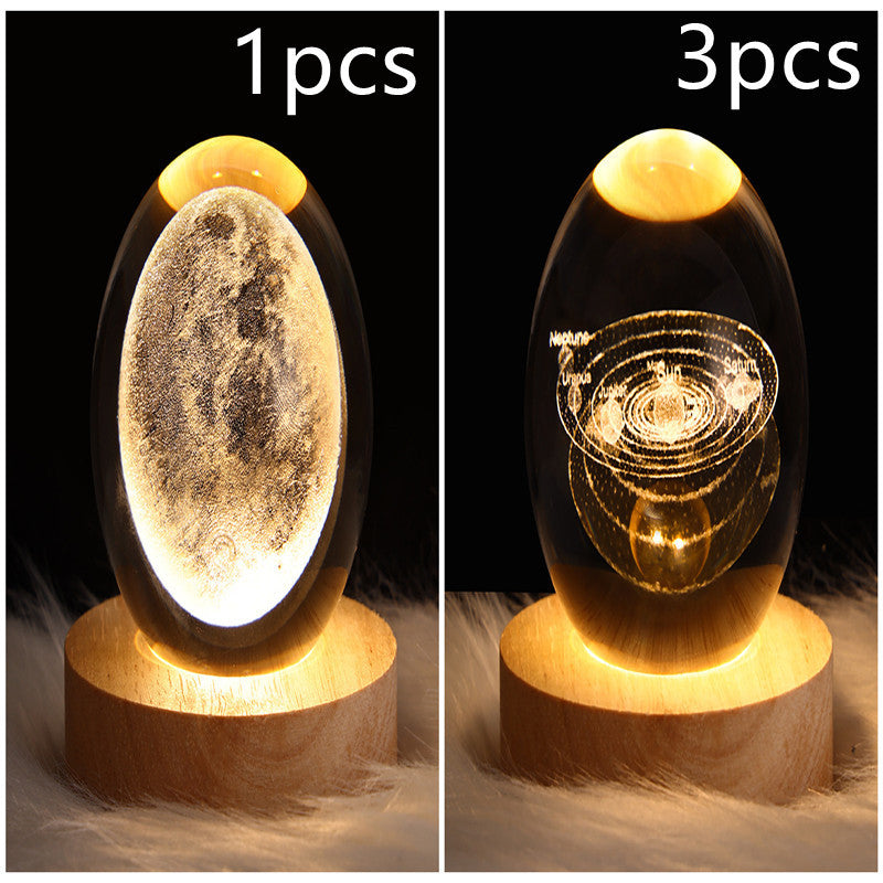 Sainishops™LED Night Light Galaxy Crystal Ball Table Lamp