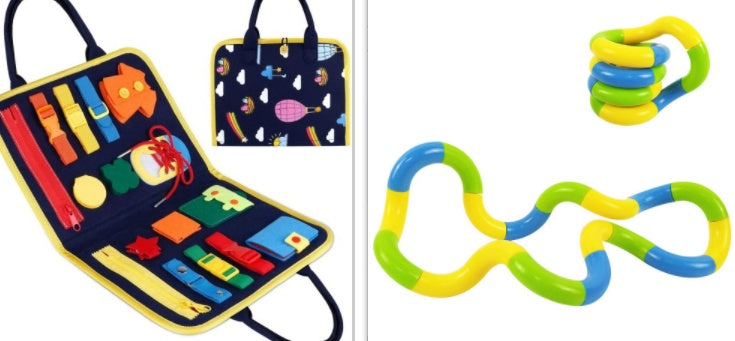 Sainishops™New Busy Book Children s Busy Board Dressing And Buttoning Learning Baby