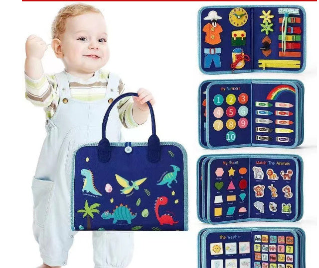 Sainishops™New Busy Book Children s Busy Board Dressing And Buttoning Learning Baby