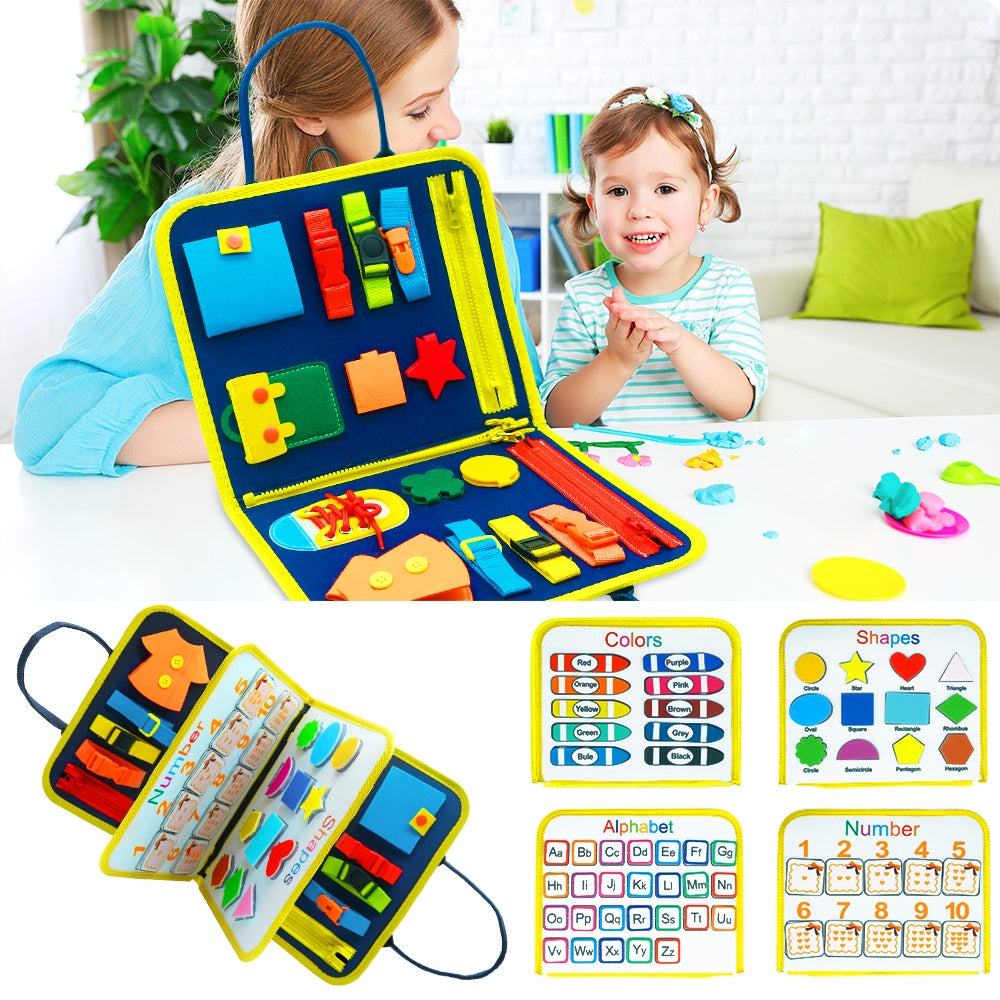 Sainishops™New Busy Book Children s Busy Board Dressing And Buttoning Learning Baby