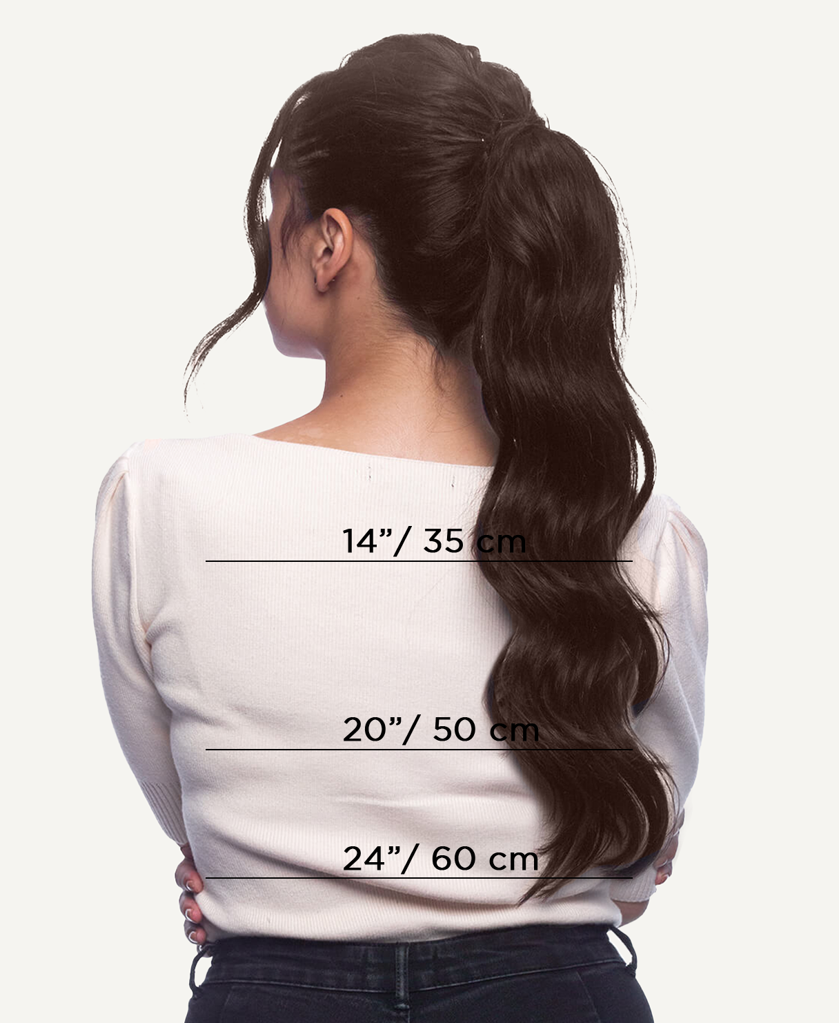 ponytail - chocolate brown.