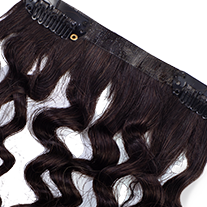 clip-in hair extensions 3C #1b Natural Black