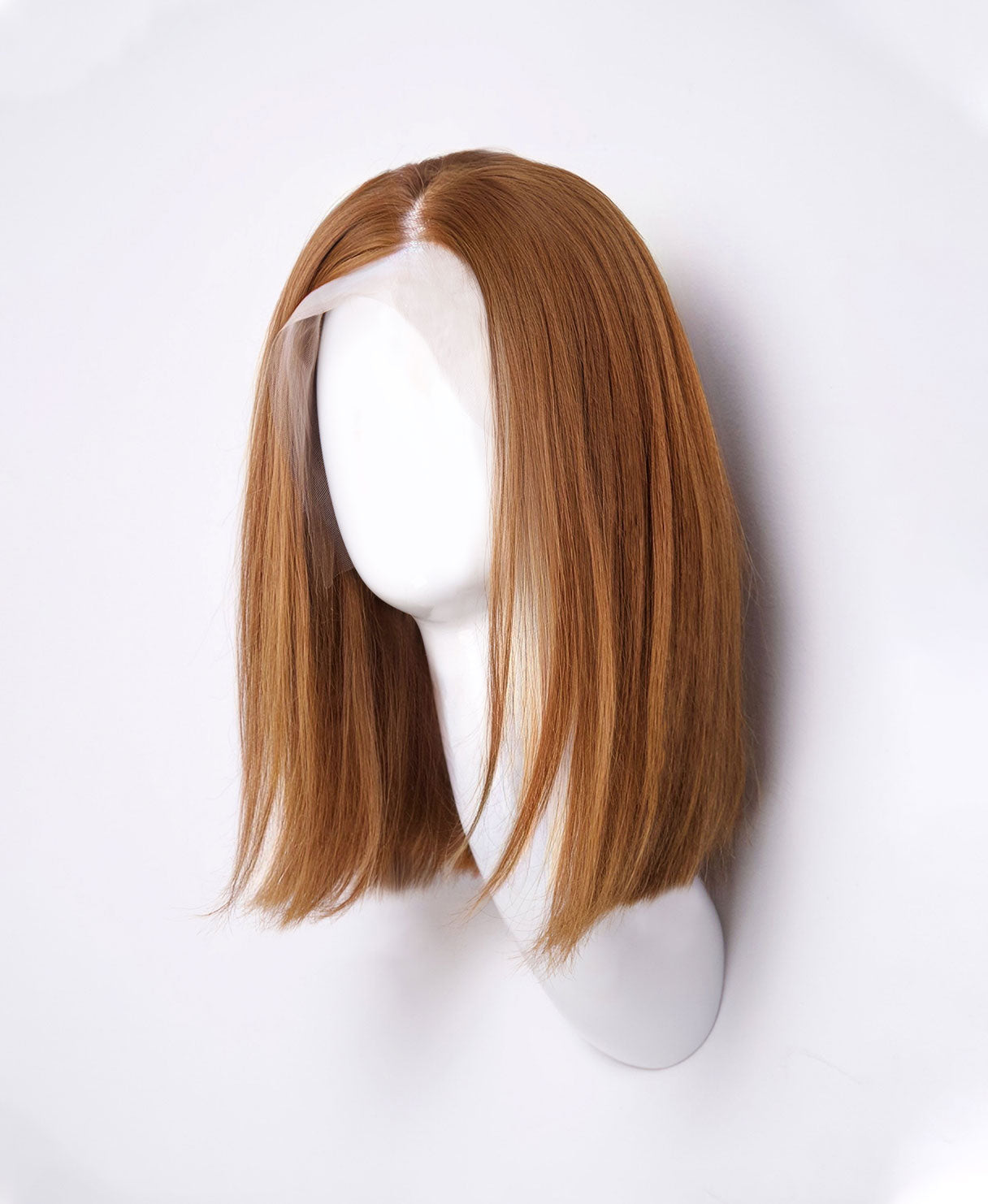 long bob human wig  - 12" light brown.