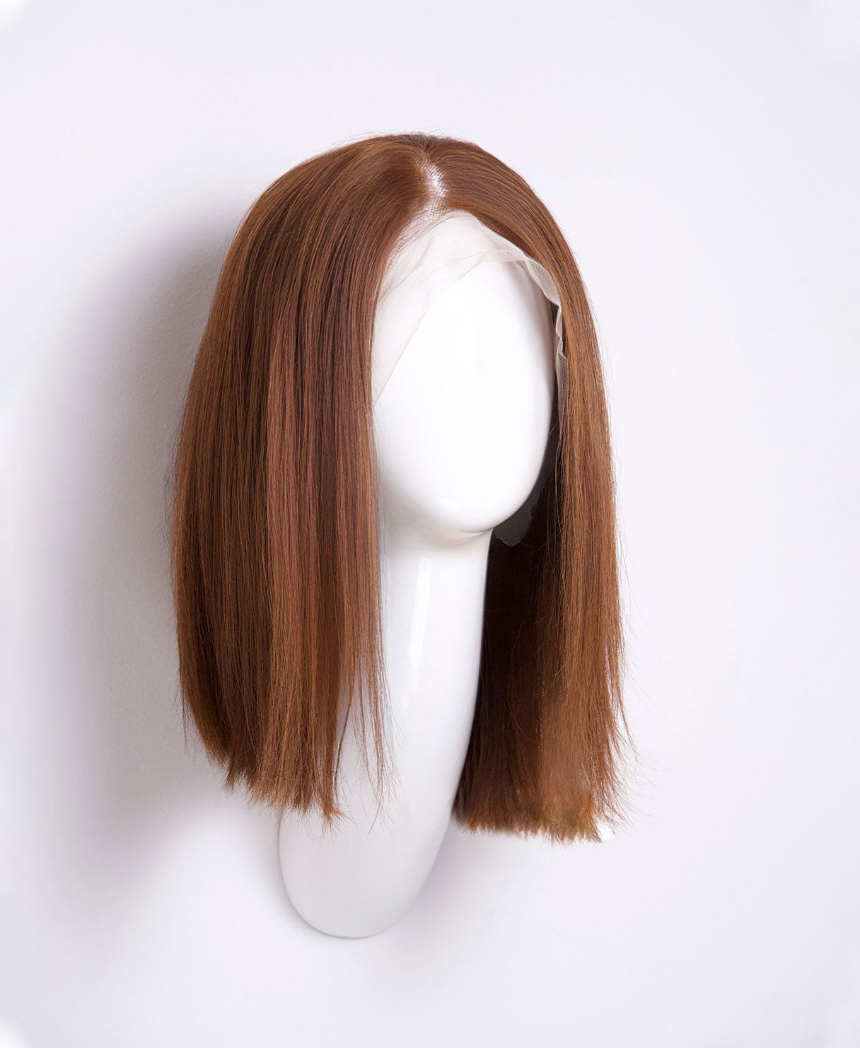 long bob human wig  - 12" medium brown.