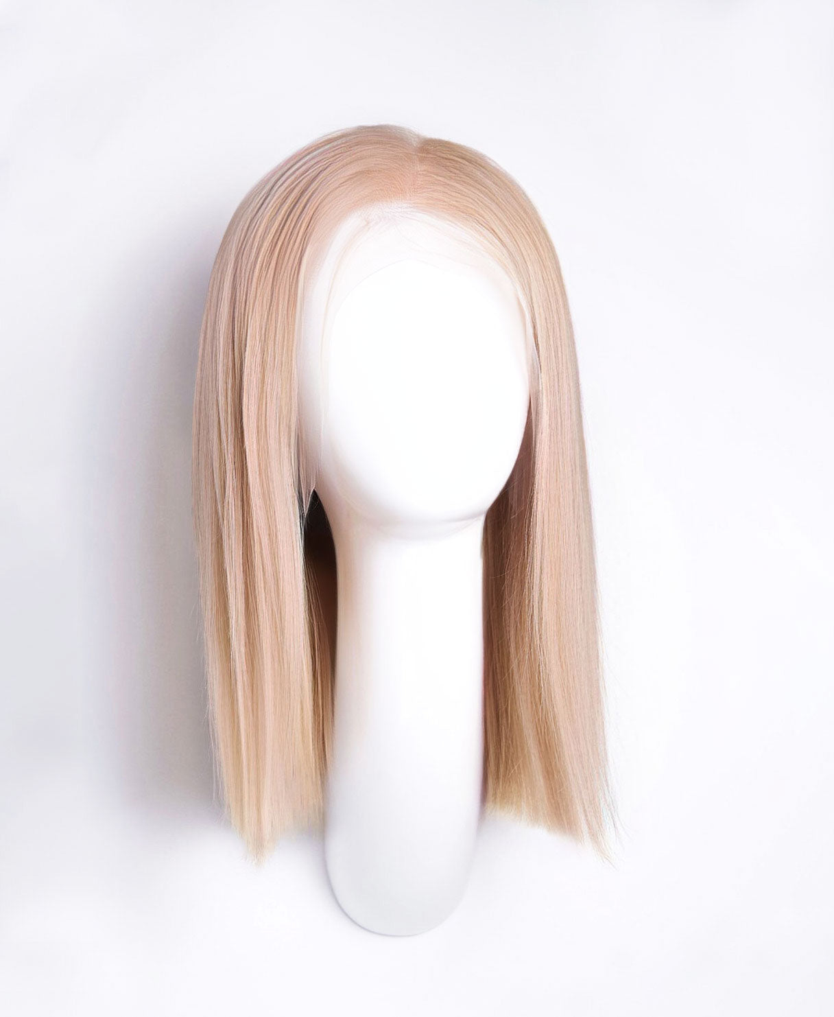 long bob human wig  - 12" honey blonde.
