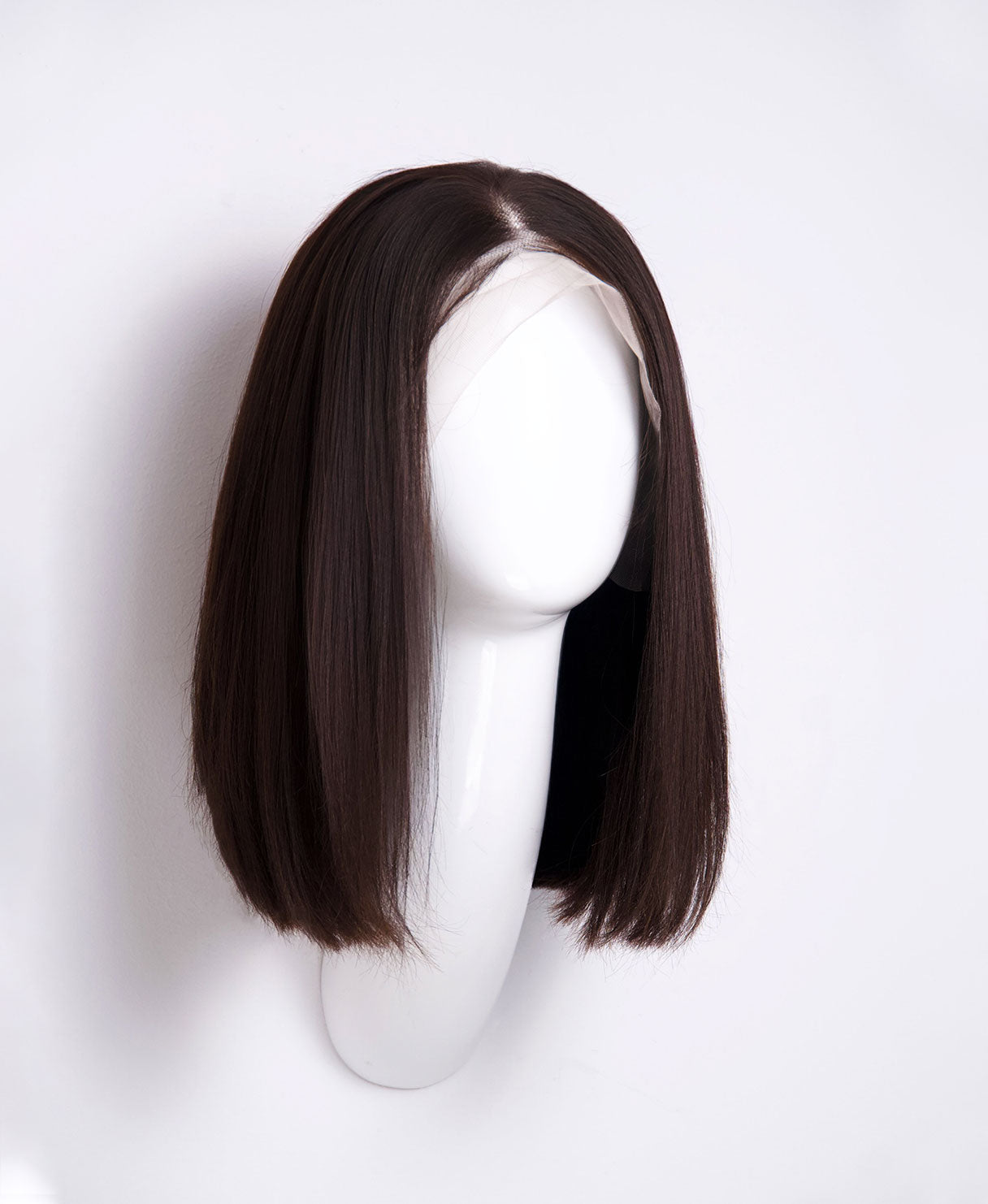 long bob human wig  - 12" natural black.