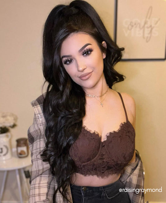 half up/half down #1b natural black.