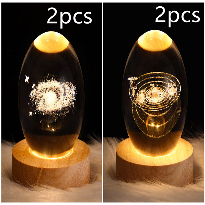 Sainishops™LED Night Light Galaxy Crystal Ball Table Lamp