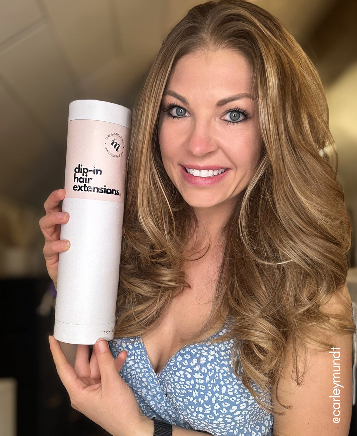 tape-in hair extensions teddy blonde.