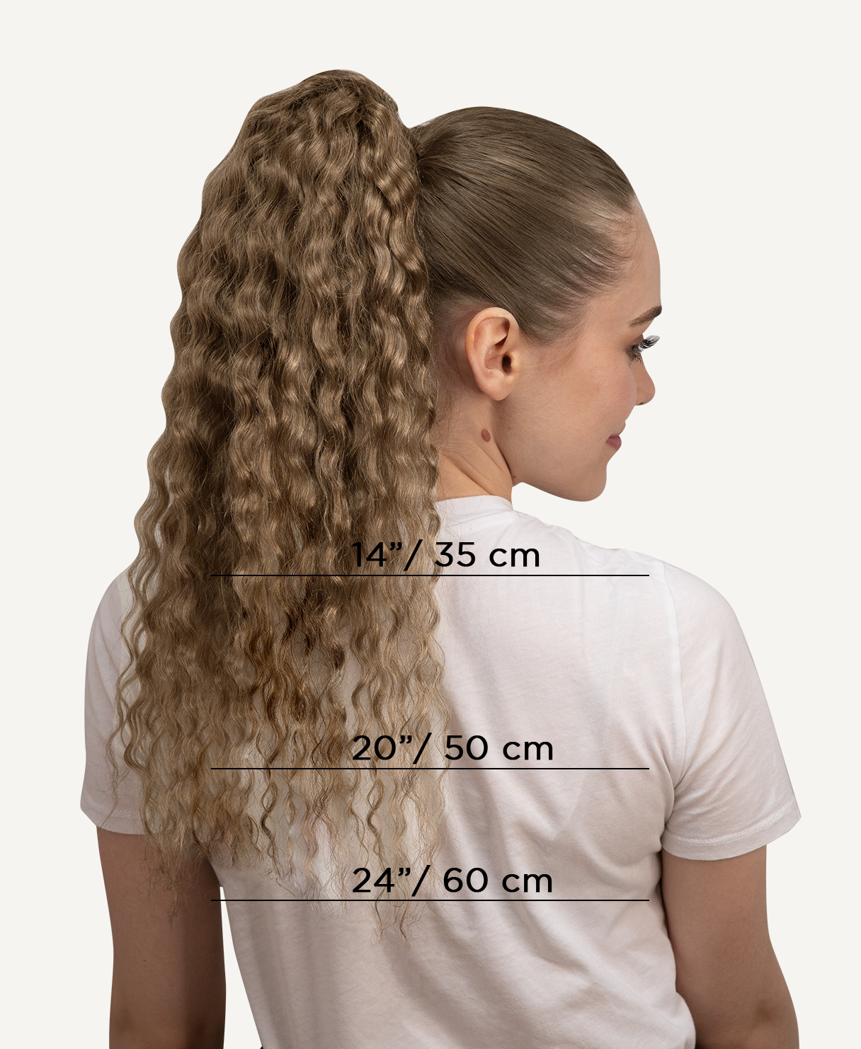 curly ponytail - ash blonde.