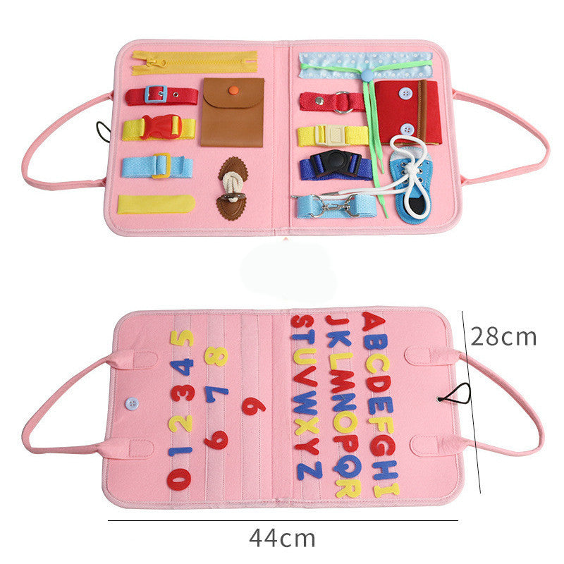 Sainishops™New Busy Book Children s Busy Board Dressing And Buttoning Learning Baby