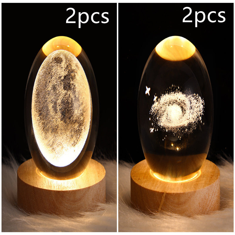 Sainishops™LED Night Light Galaxy Crystal Ball Table Lamp