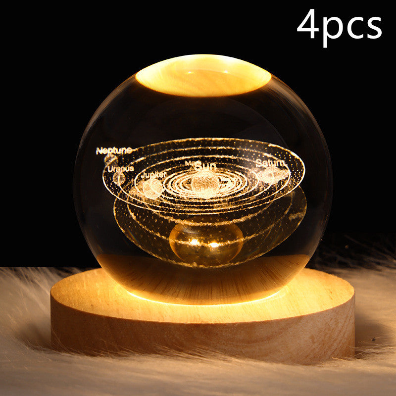 Sainishops™LED Night Light Galaxy Crystal Ball Table Lamp