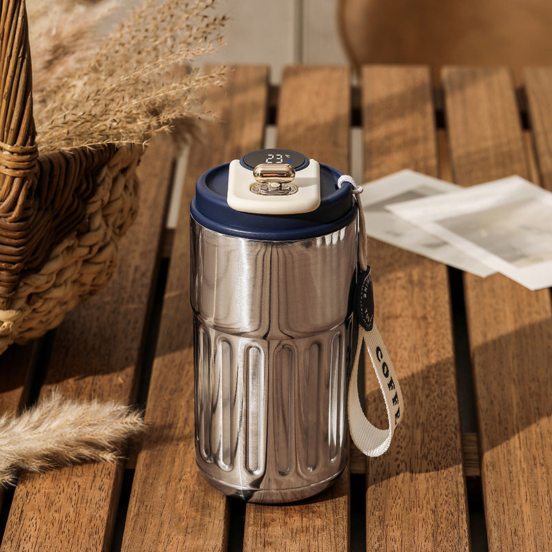 Sainishops™Smart Digital Thermal Bottle Portable Coffee Mug Stainless 450ml