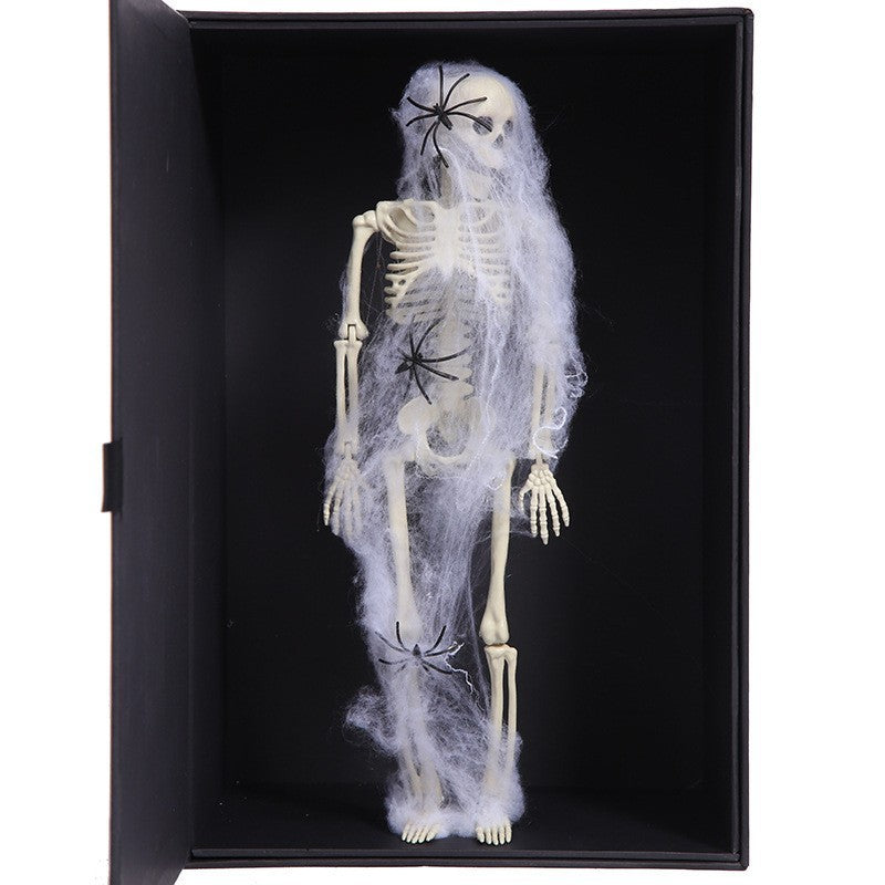 Sainishops™Halloween Simulation 40CM Skeleton Pendant Stand able Movable Joint