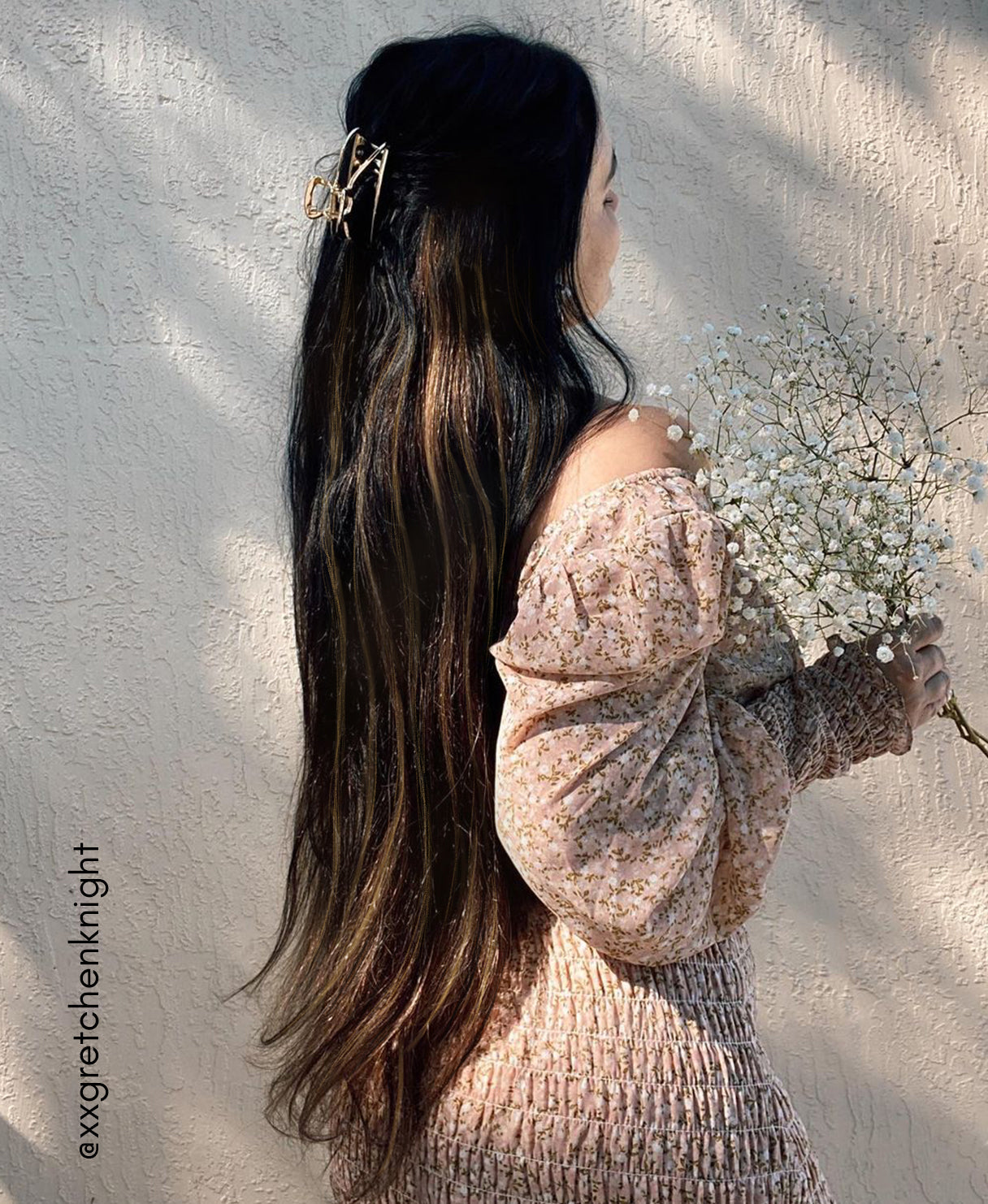 clip-in hair extensions dark highlights.