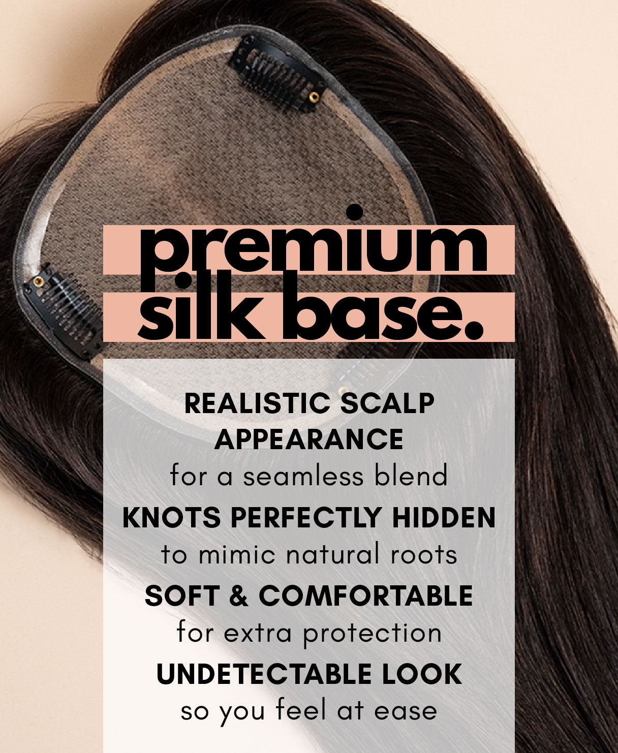 premium hair topper 14" dark brown.