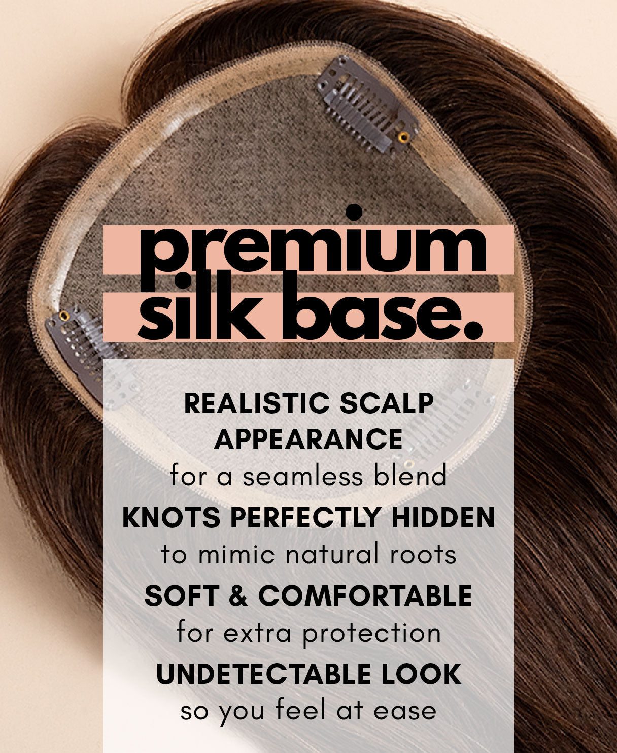 premium hair topper 14" chocolate brown.