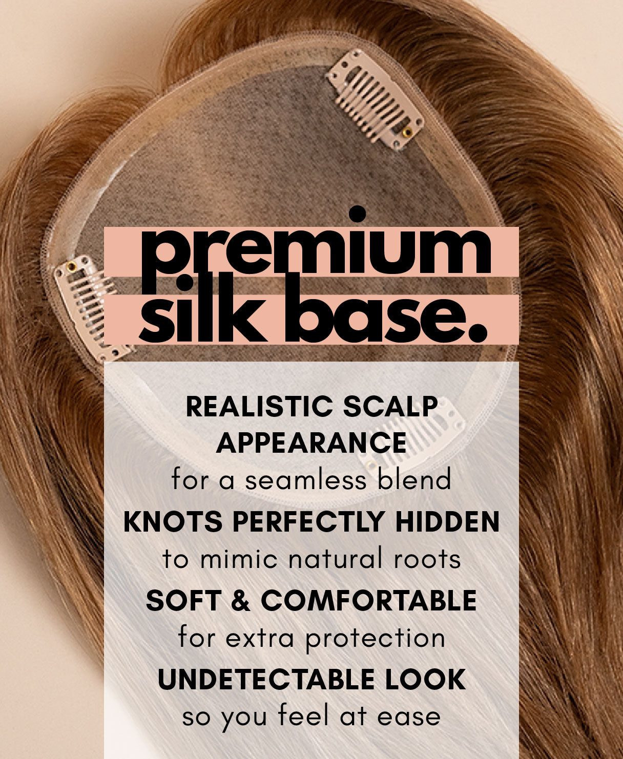 premium hair topper 14" light brown.