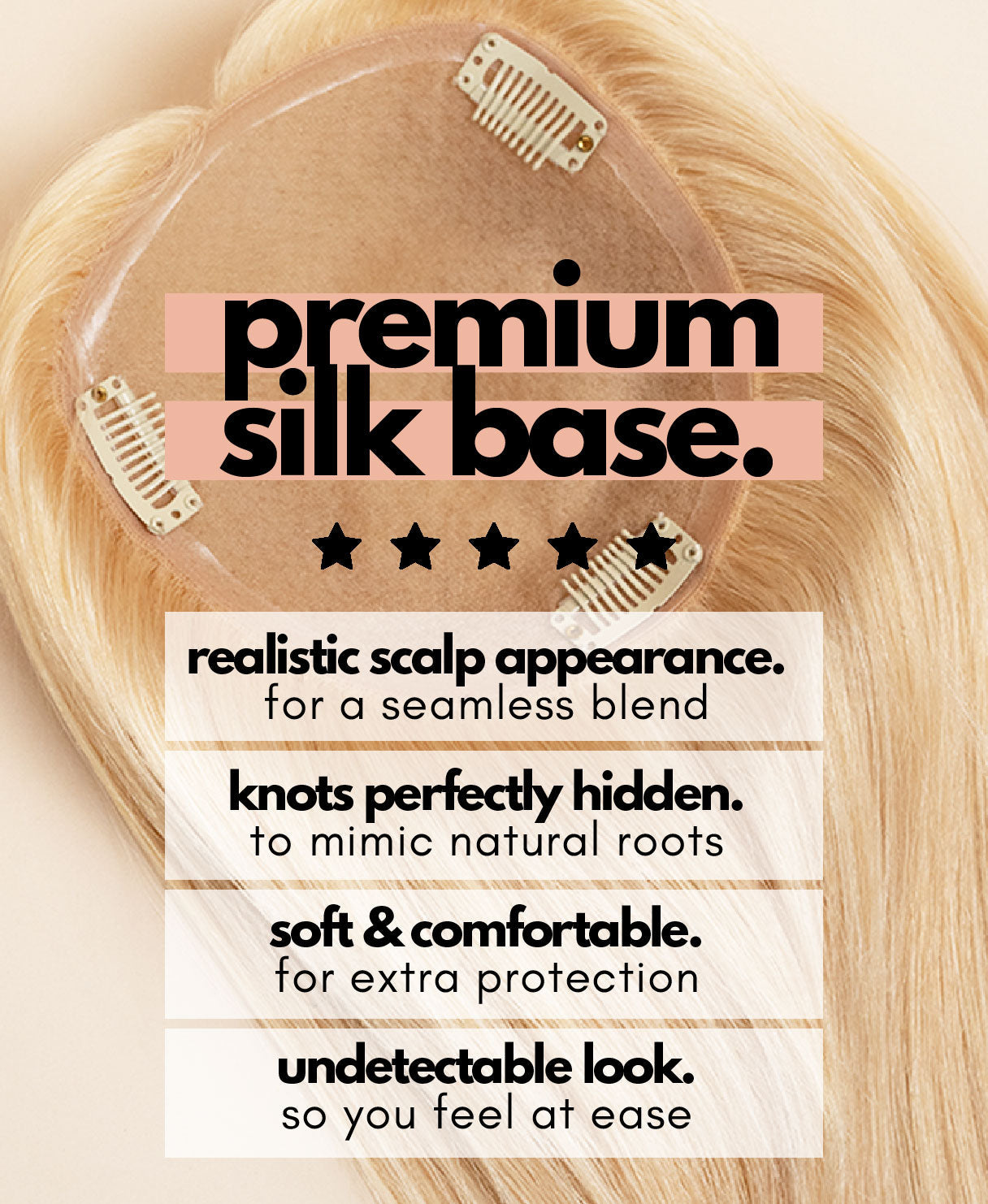 premium hair topper 14" light blonde.