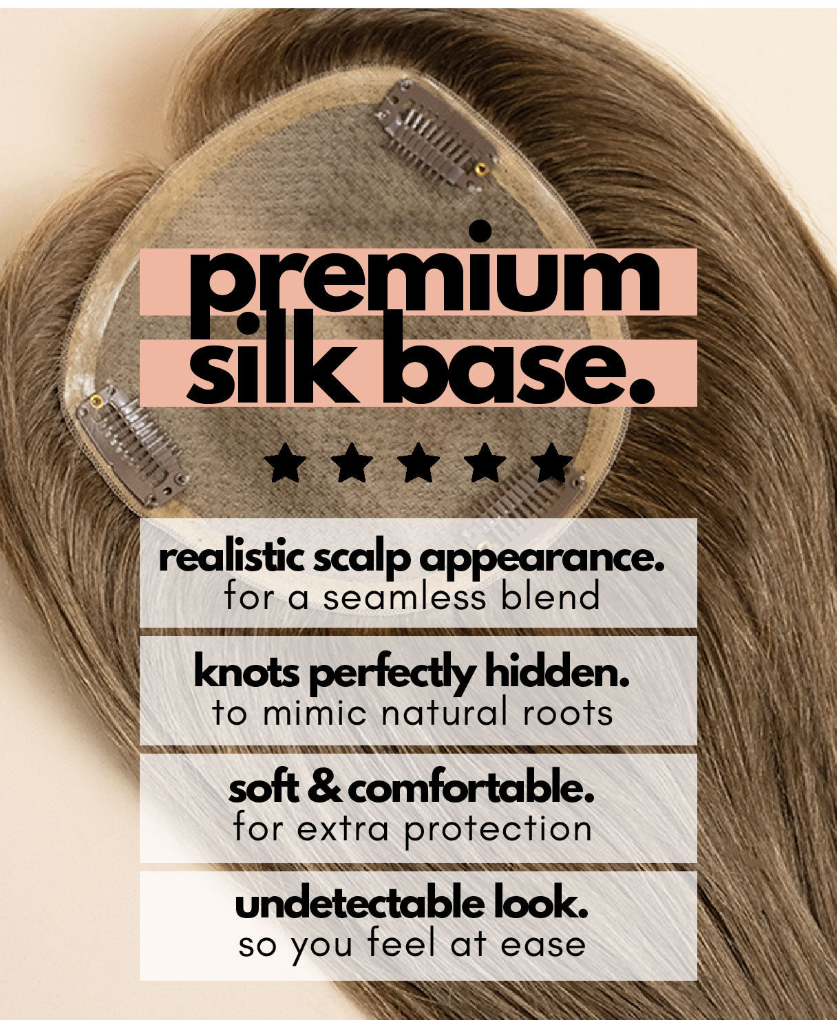 premium hair topper 14" dark blonde.