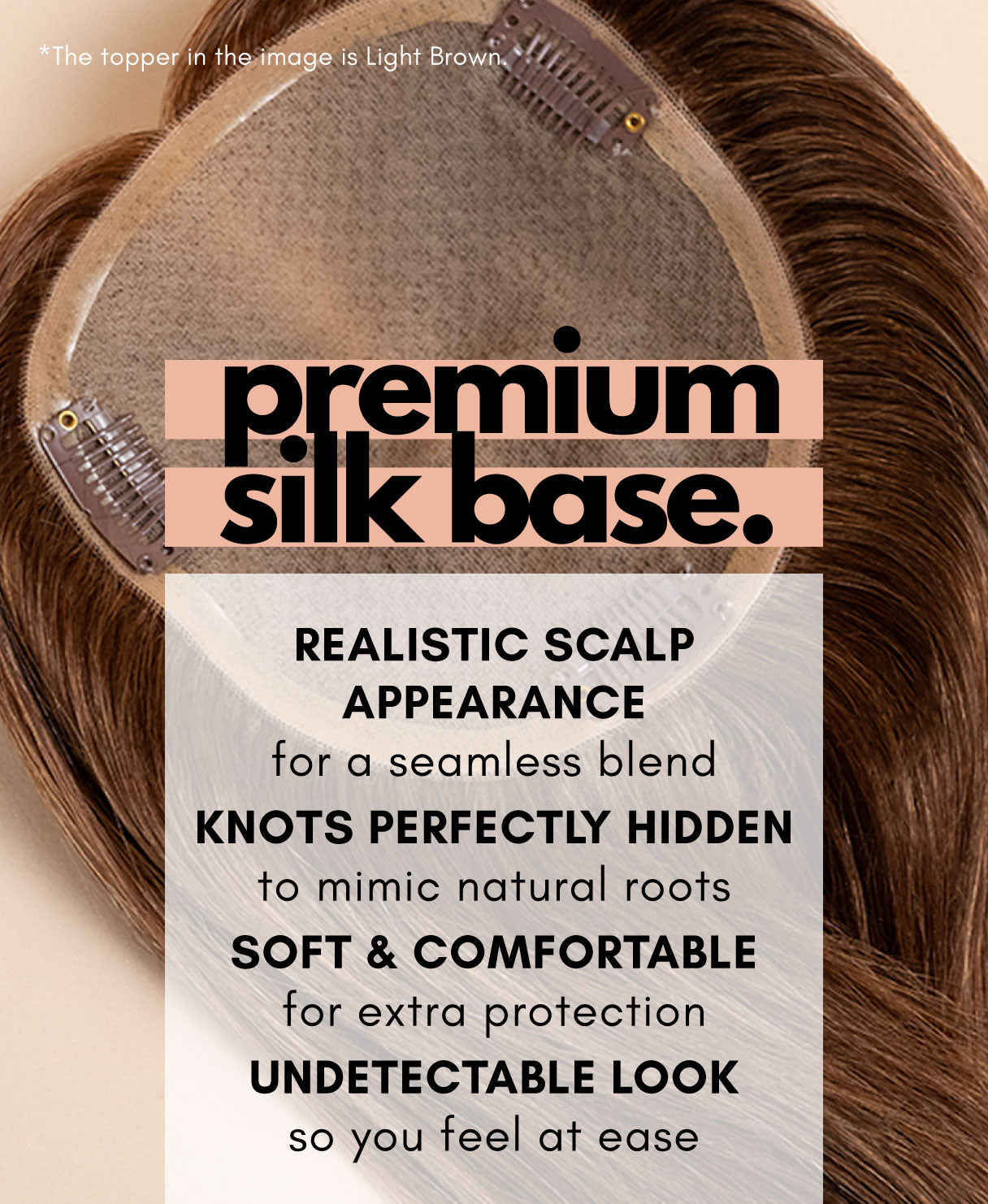 premium hair topper 14" rooted blonde highlights.