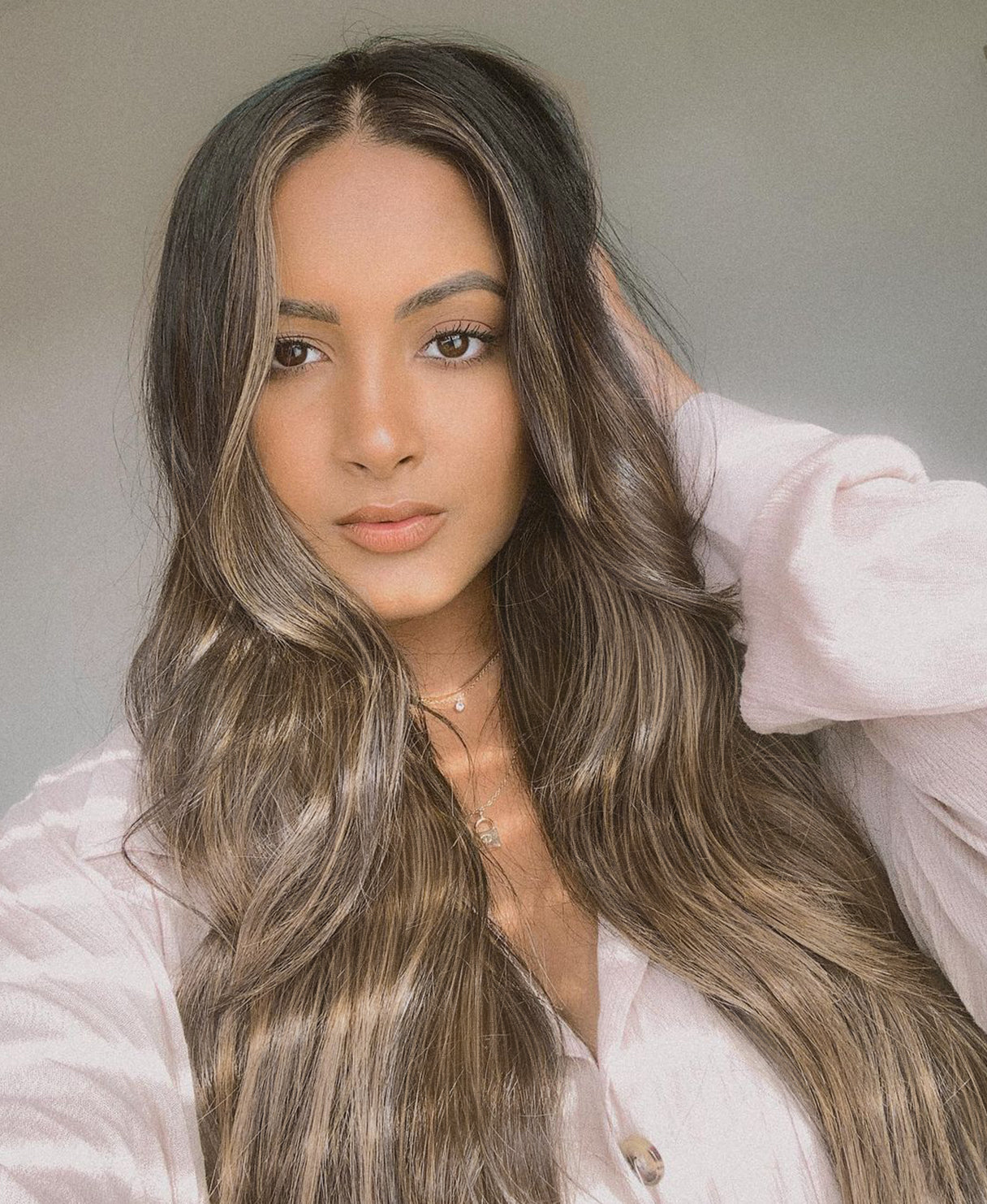 invisible clip-in hair extensions ash blonde.