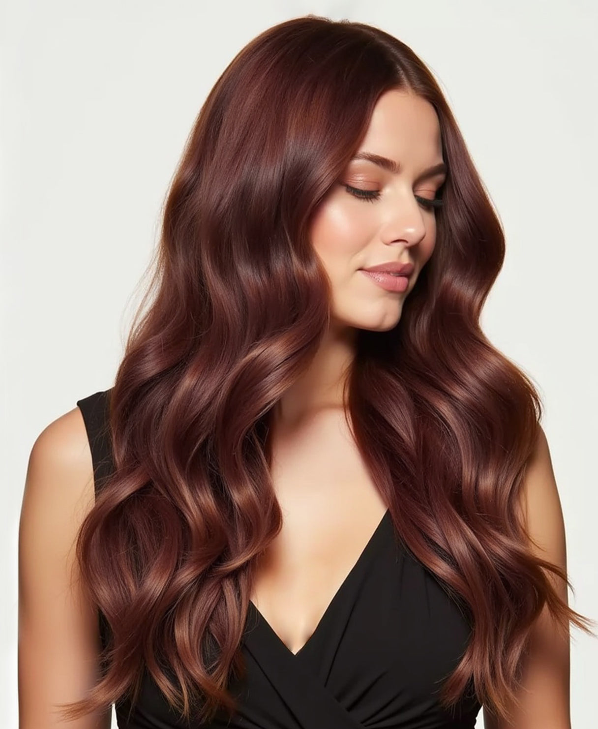 invisible clip-in hair extensions auburn.