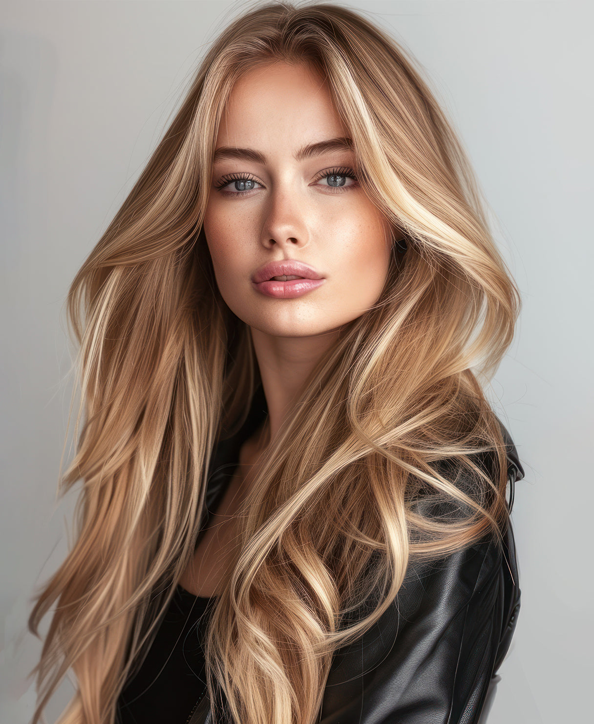 tape-in hair extensions teddy blonde.