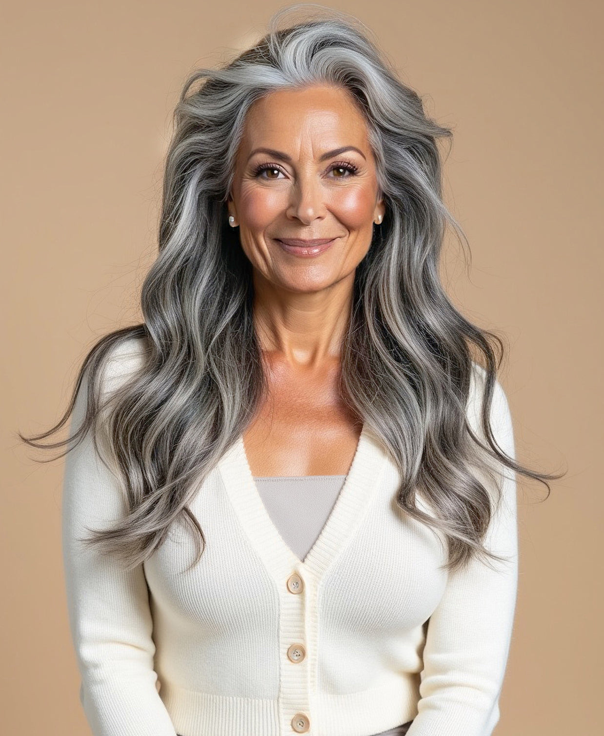 clip-in hair extensions salt & pepper.