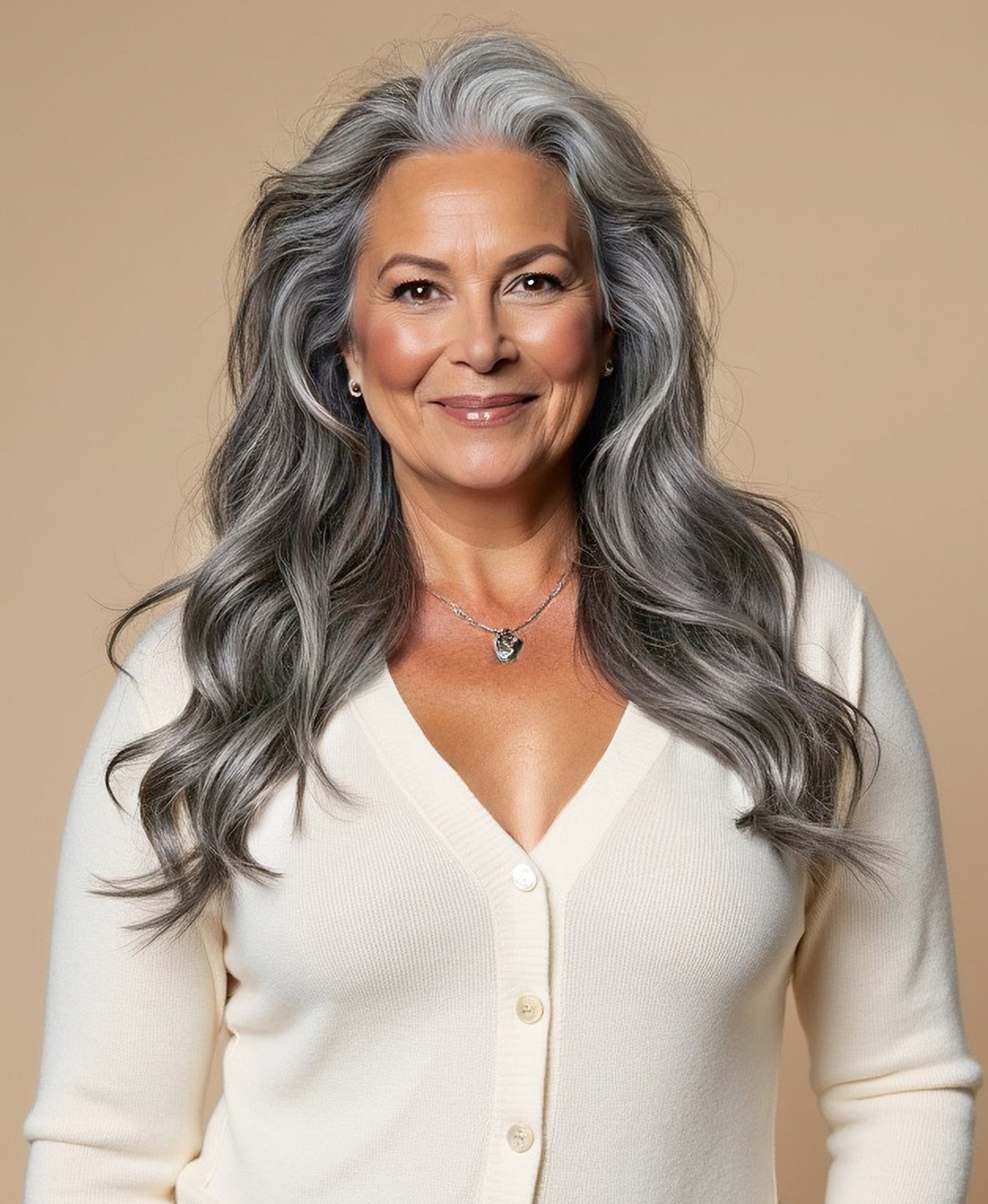 tape-in hair extensions salt & pepper.