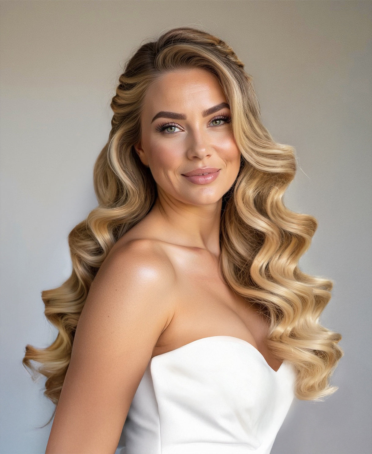 clip-in hair extensions teddy blonde balayage.