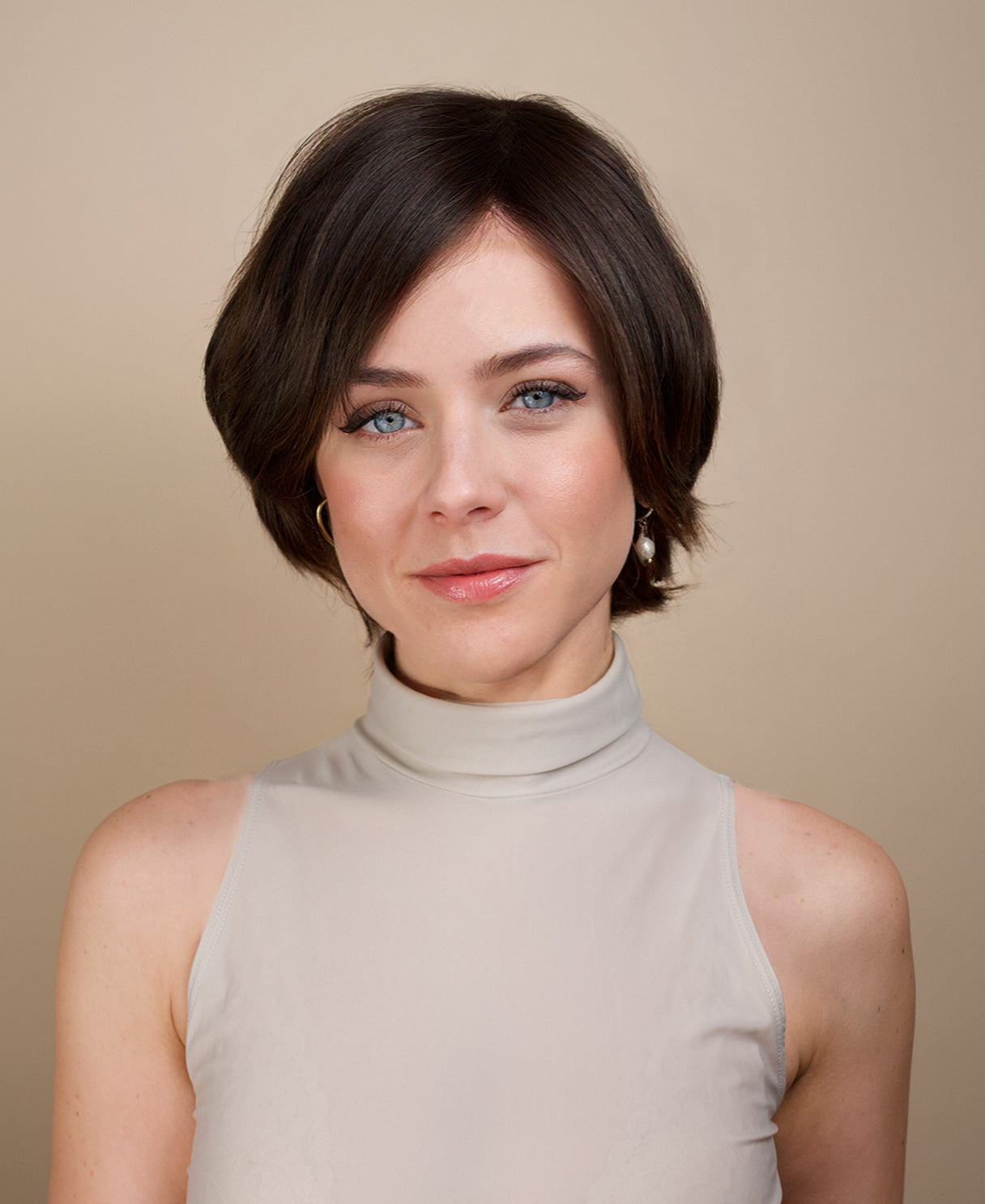 european virgin hair wig - 6" chocolate brown.