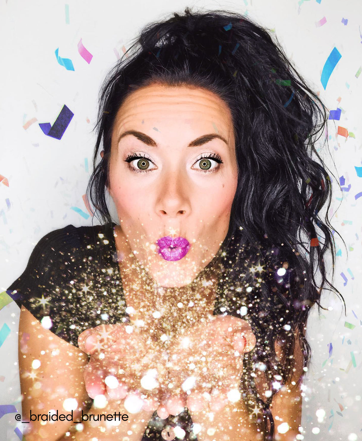 curly ponytail - jet black.