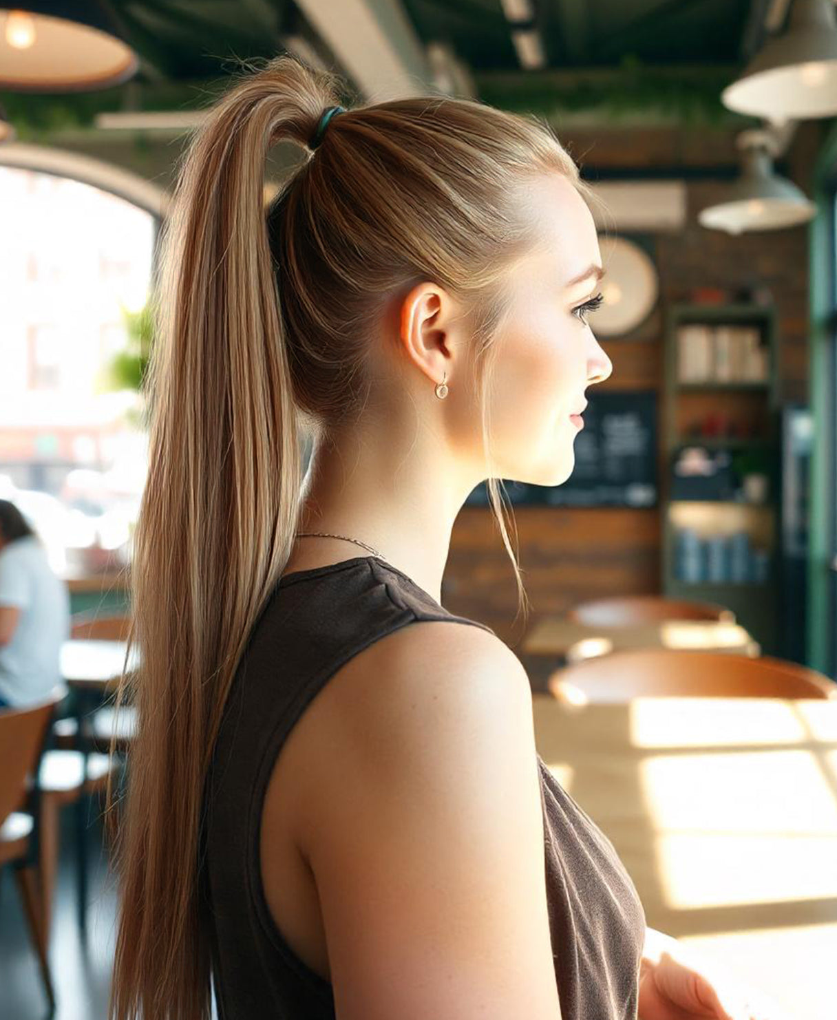 ponytail - strawberry blonde