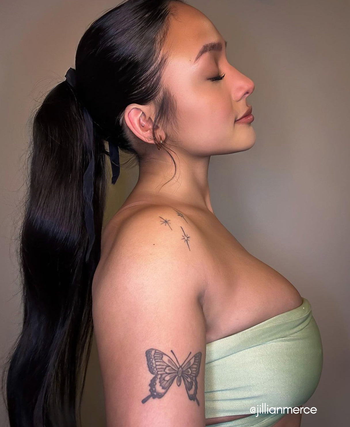 ponytail - natural black.