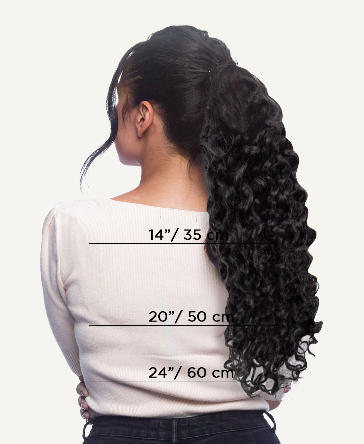 curly ponytail - natural black.