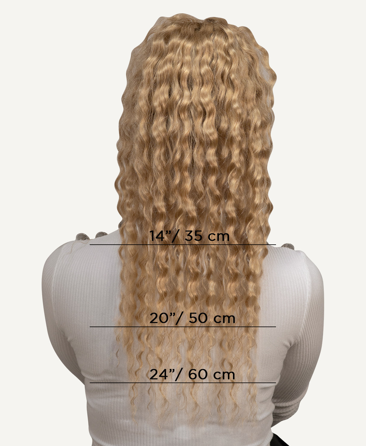 curly ponytail - honey blonde.