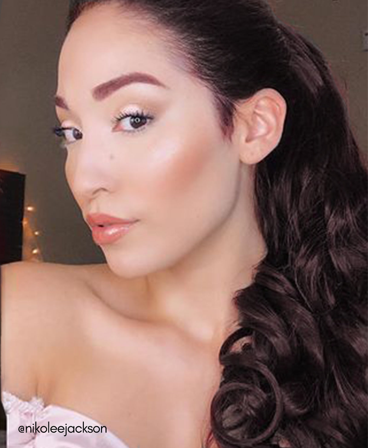 curly ponytail - chocolate brown.