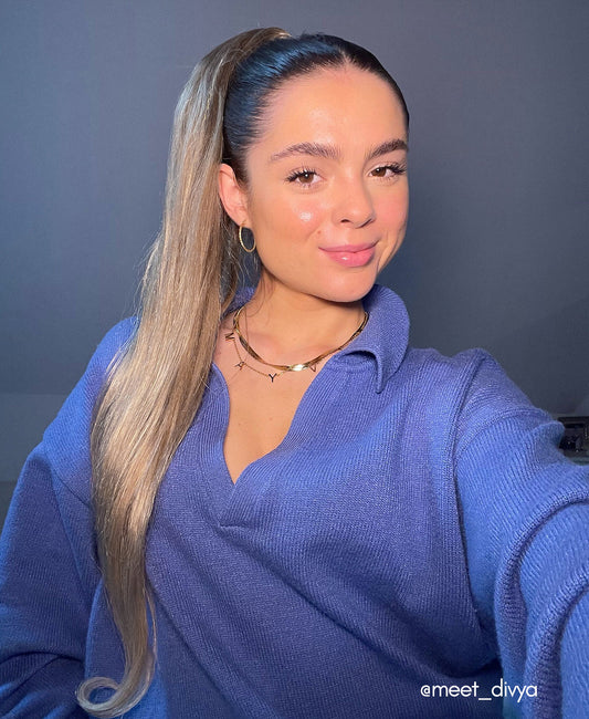 ponytail - ash blonde.