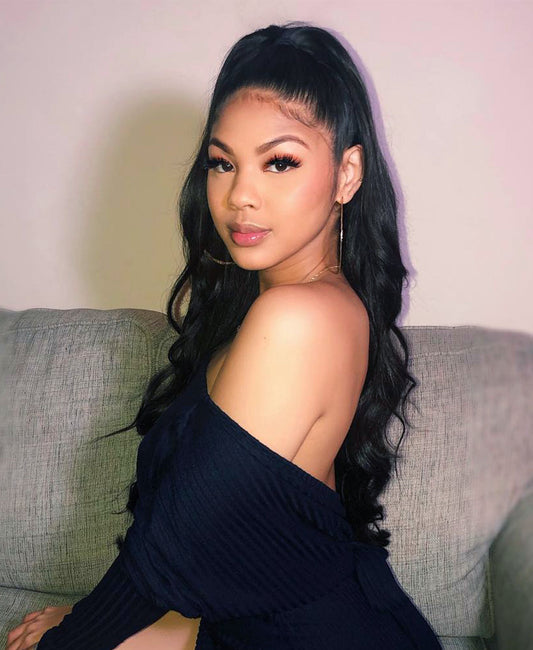 ponytail - jet black.