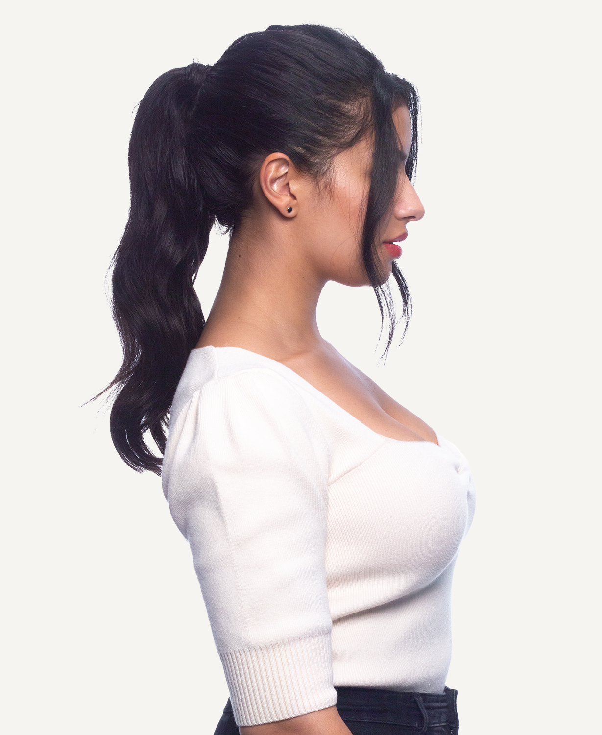 ponytail - natural black.