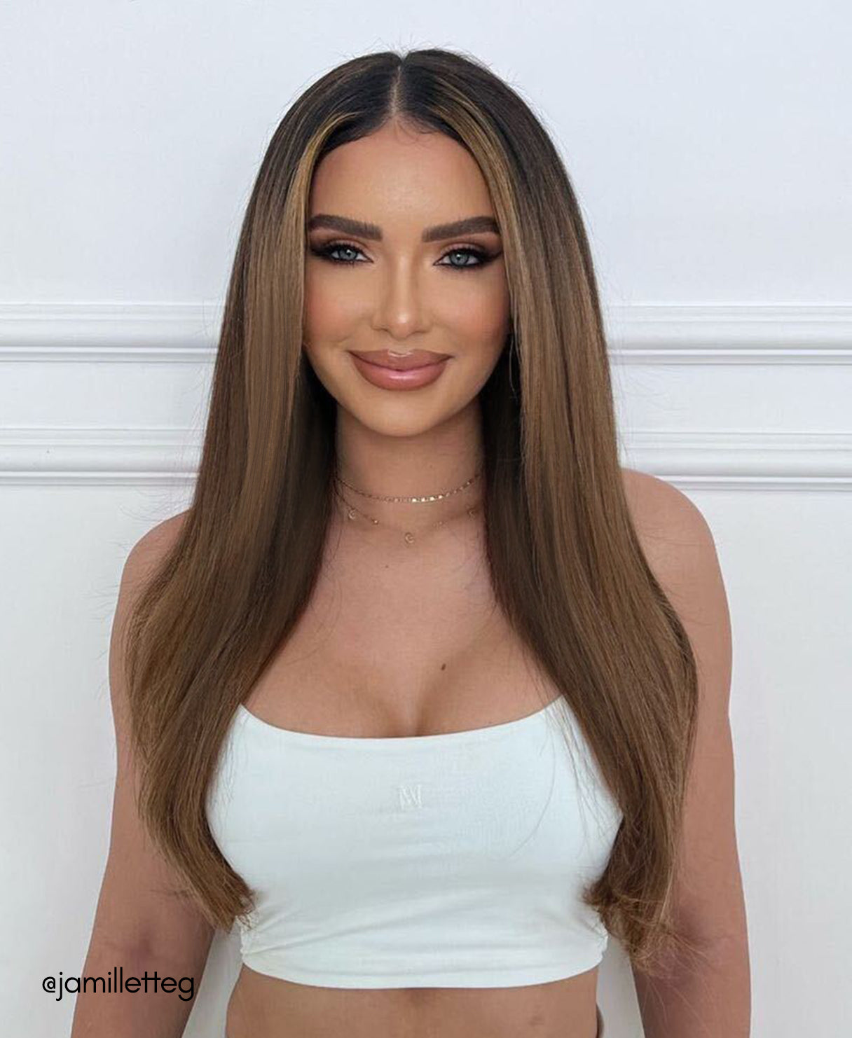 clip-in hair extensions light brown.