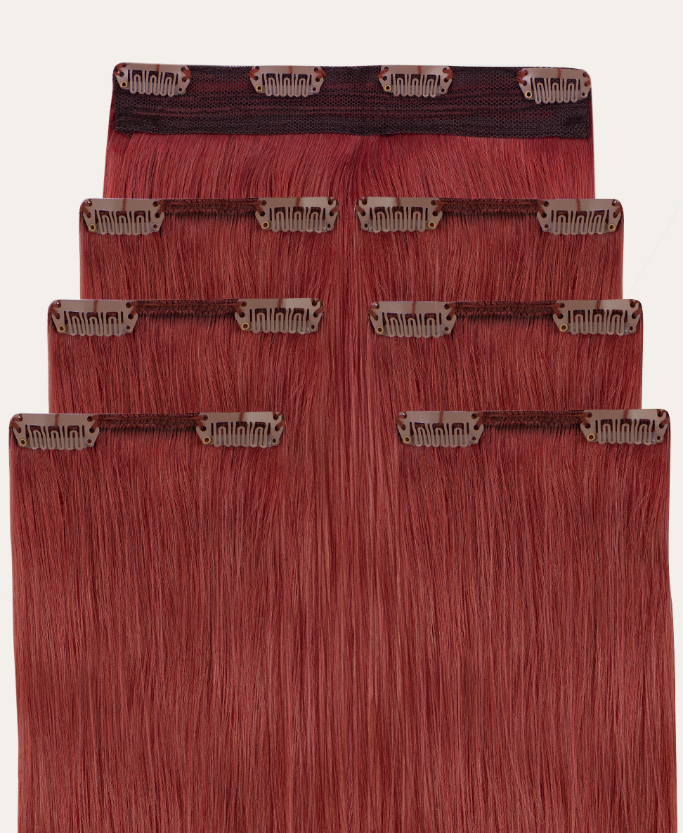 clip-in hair extensions copper.